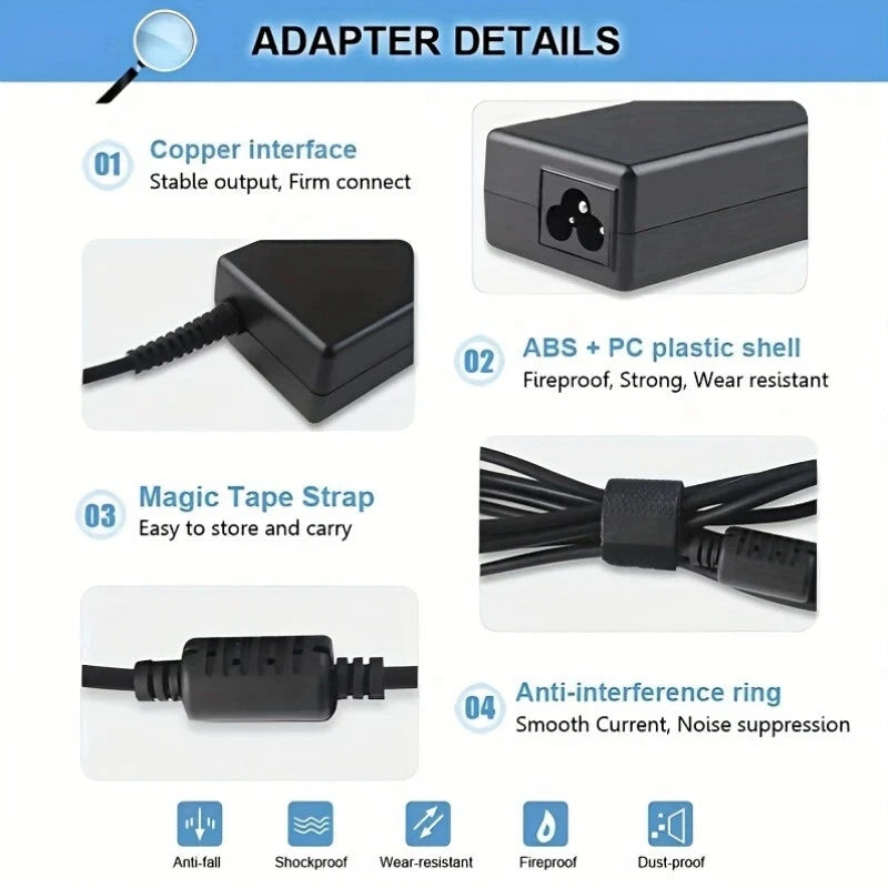 For Dell Inspiron 15 3000 3541 P40F 5567 5565 P66F 65W AC Power Adapter Charger