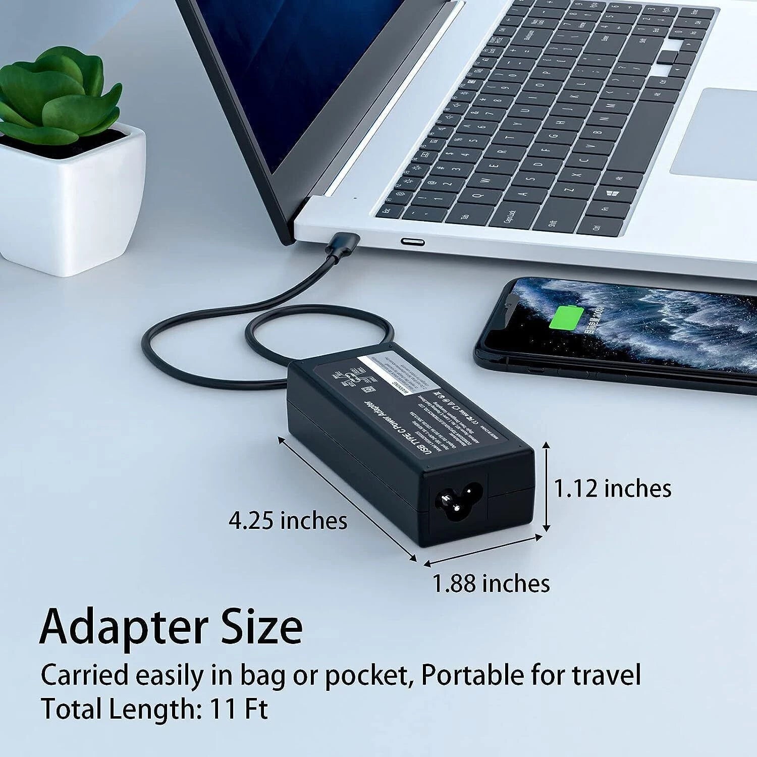 AC Adapter For Acer Chromebook 315 CB315-3H-C2C3 CB315-3H-C4QE 45W USB-C Charger