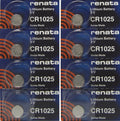 Renata 1025 Battery (CR1025/ DL1025/ E-CR1025) Lithium 3v 8 Pcs