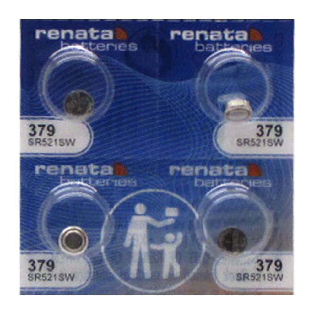 Renata 379 Button Cell Watch Batteries x 4