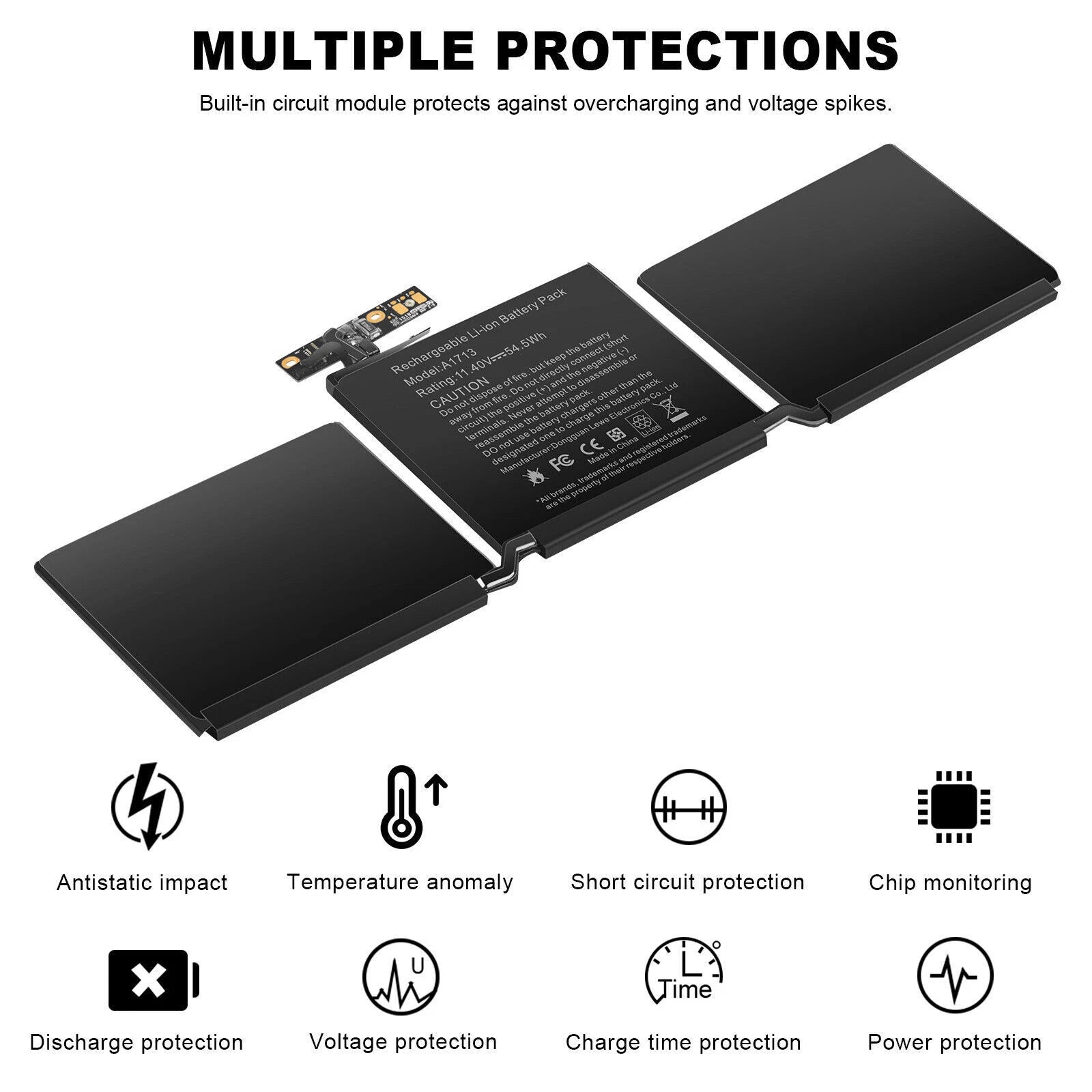 ?A1713 A1708 Battery/Charger For MacBook Pro 13" Late 2016 Mid 2017 EMC 2978