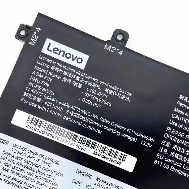 Genuine 51WH L18M3P73 Battery For Lenovo ThinkPad T490 T495 P43S T14 Gen1 P14S