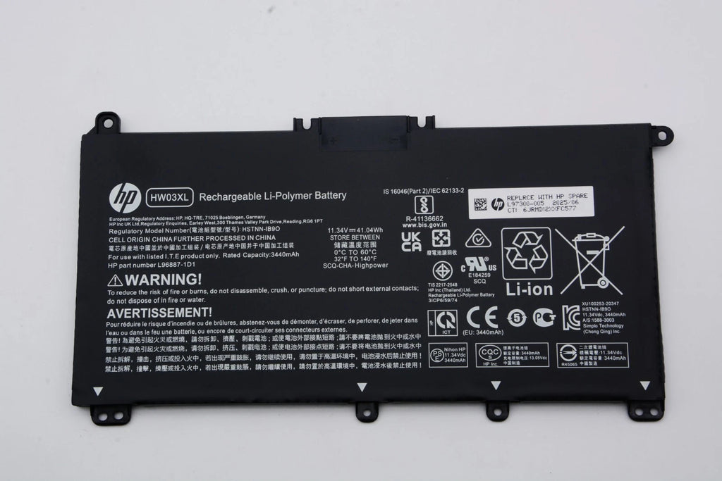 Genuine HW03XL Battery For HP Pavilion 15-EG 15-EH 17-CN 17-CP L97300-005 41.04W