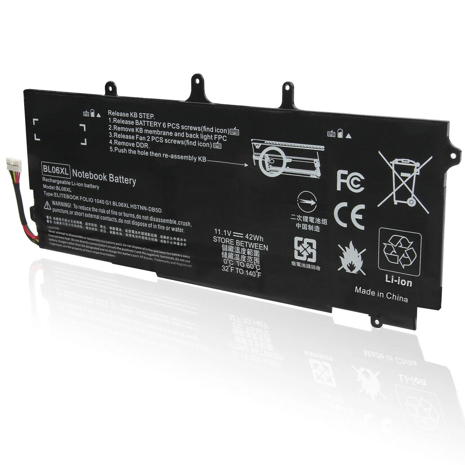 BL06XL Battery for HP EliteBook Folio 1040 G0 G1 G2 HSTNN-DB5D 722297-001 Laptop