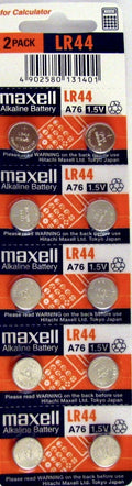 LR44 Maxell (10 piece) LR44 MAXELL A76 L1154 AG13 357 New Alkaline Battery Fresh