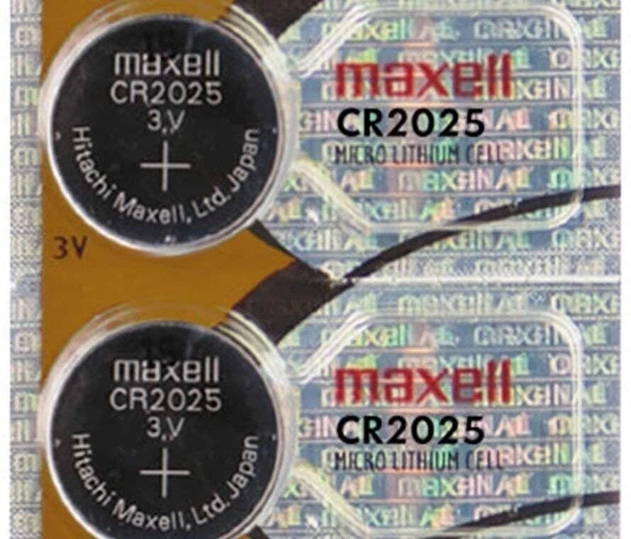 2 MAXELL CR2025 3 Volt Lithium Batteries (2 Batteries) Hologram Package EXP:...