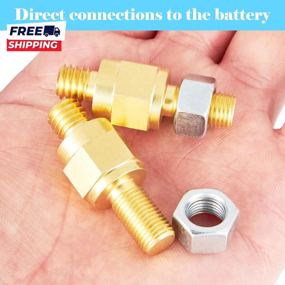 Long Stud Side Post Battery Terminal Bolt Compatible with GM and Other Accessori