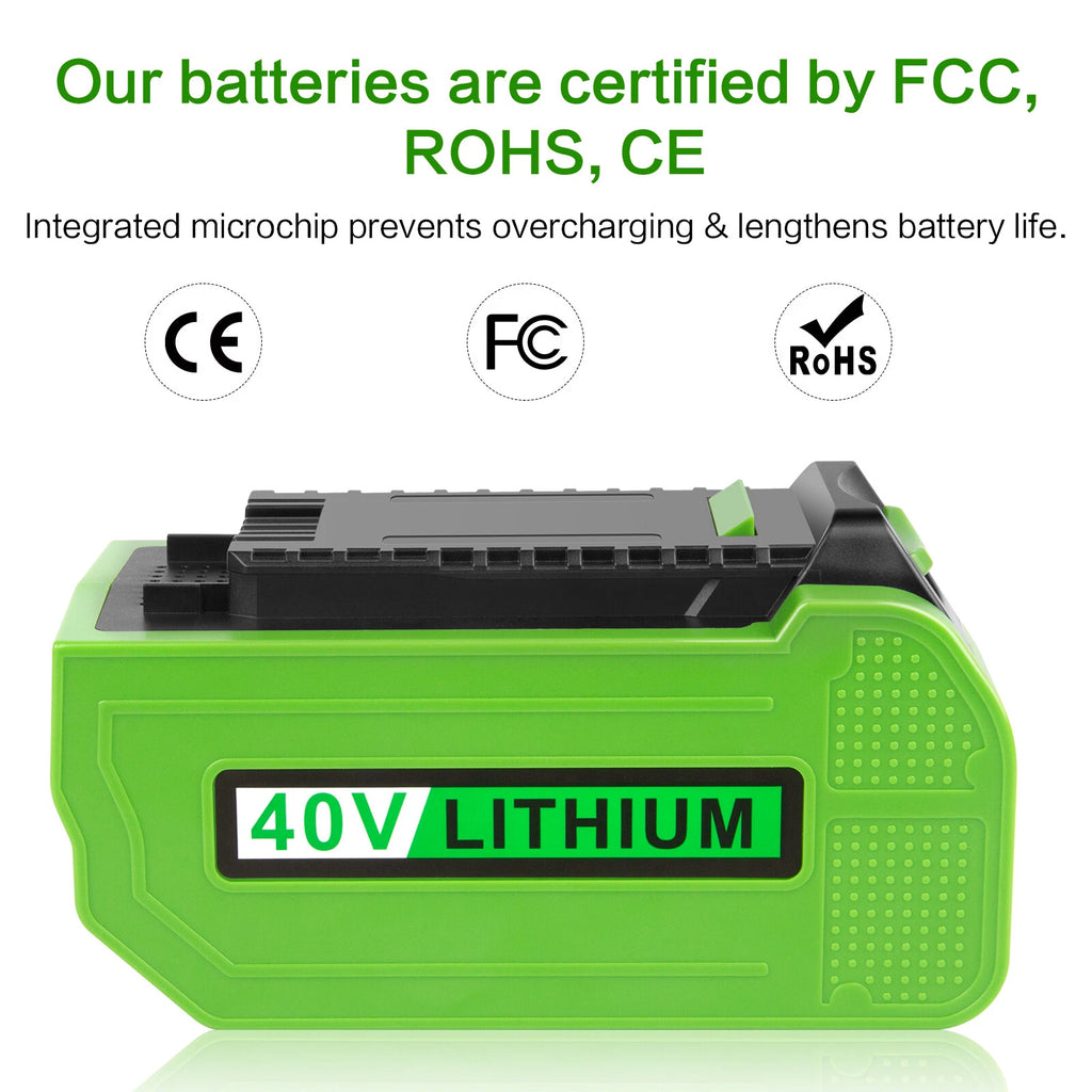 7.0AH 40V G-MAX Lithium Battery for GreenWorks 29472 29462 29462 29252 20202 USA