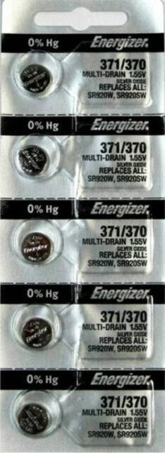6 Pcs Energizer Watch Batteries 371 / 370 SR920SW SR920W