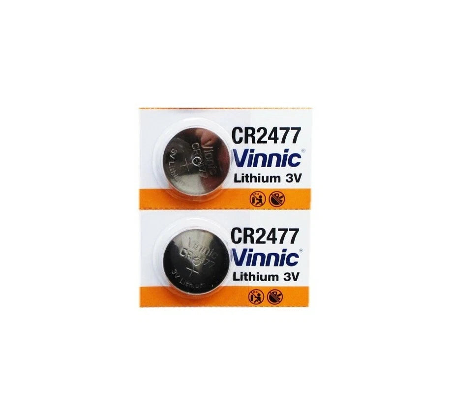 2 Vinnic CR2477 3V Lithium Cell Batteries EXP. 2028