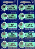 MURATA / SONY 364 SR621SW (10 piece) SR621 364 SILVER OXIDE Battery US Seller