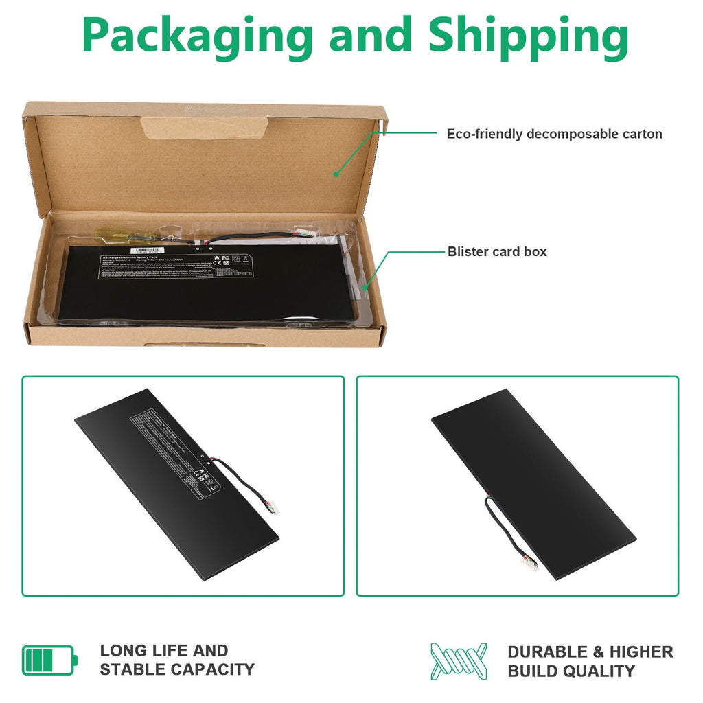 6-87-L140S-72B01 Li-ion Battery for Clevo L140BAT-4 VIA 14 7.7V 73Wh 9350mAh USA