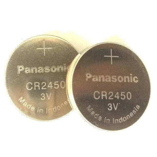 **FRESHLY NEW** 2x Panasonic CR2450 Lithium Battery 3V Coin Cell Fresh Exp