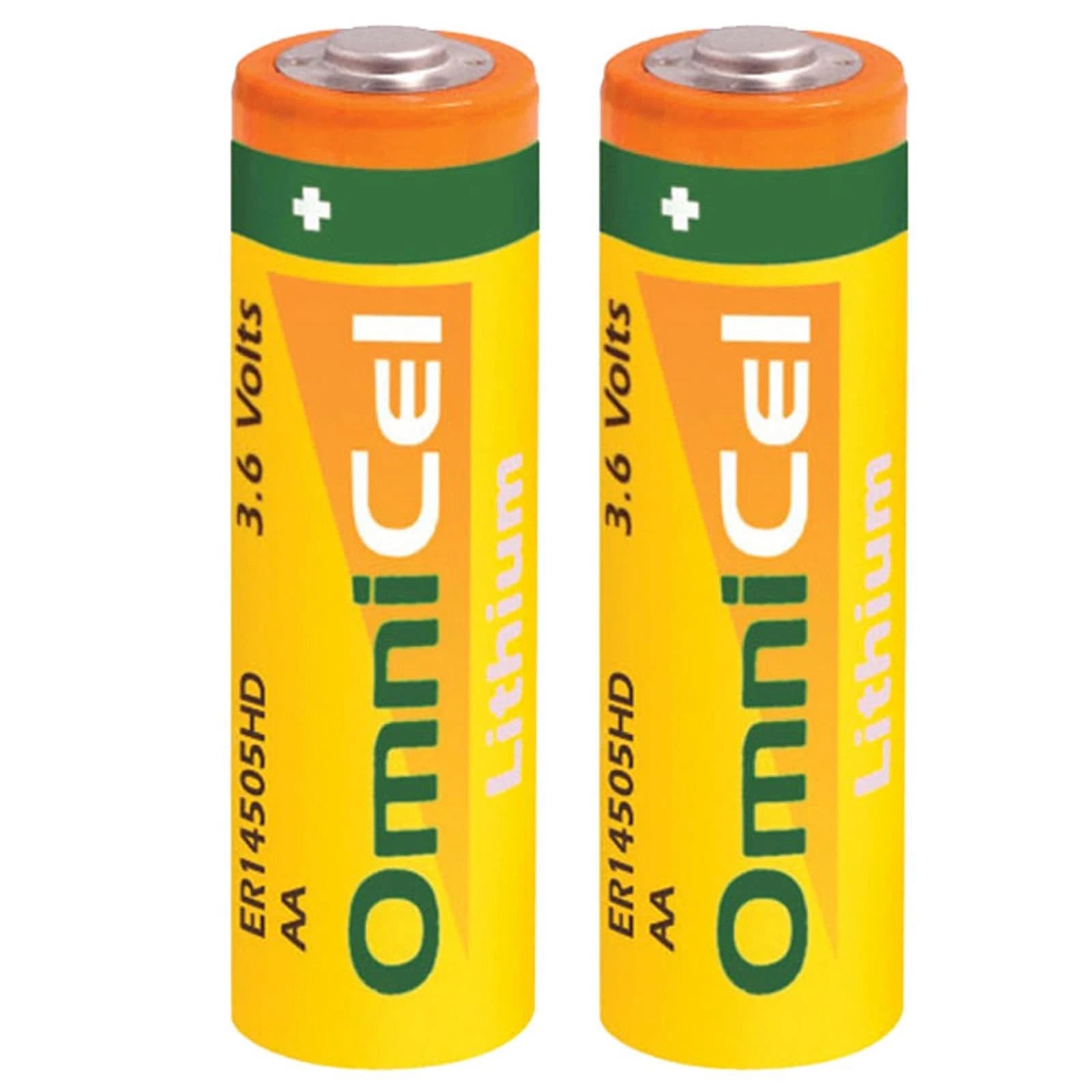 2x OmniCel ER14505HD 3.6V Sz AA Lithium Standard Terminal Battery Telematics