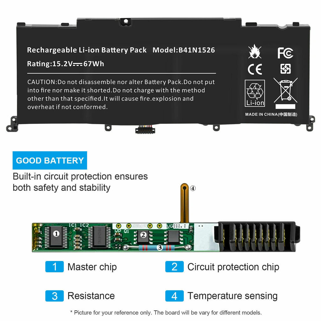 New Battery for Asus ROG Strix GL502 GL502V GL502VT GL502VM Laptop B41N1526 64Wh