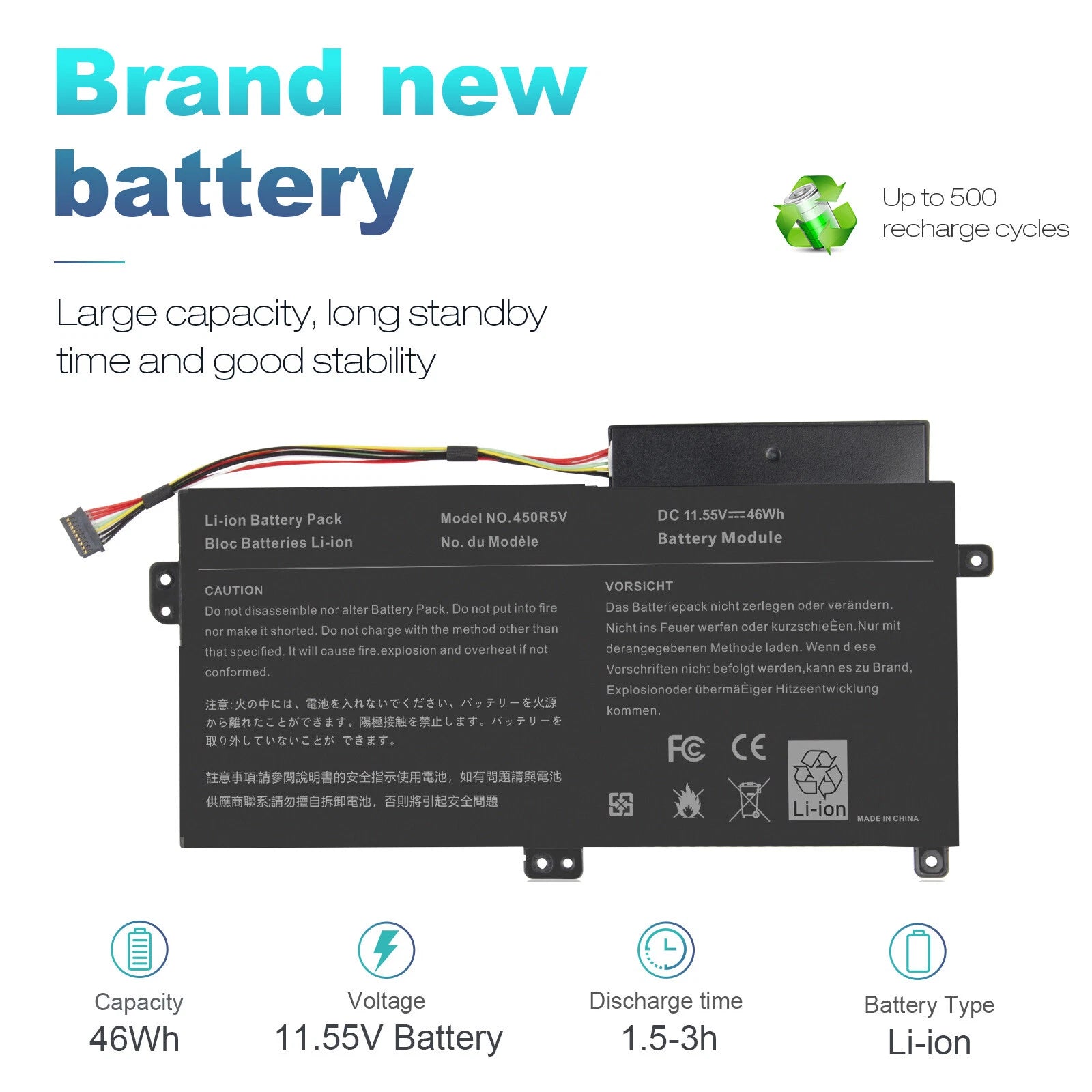 450R5V Battery for Samsung NP370 NP370R4E NP470R5E NP510R5E NP450R5V Laptop 46Wh