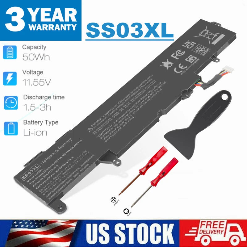 ?SS03XL Battery/Charger For HP EliteBook 735 745 830 836 840 846 G5 933321-855