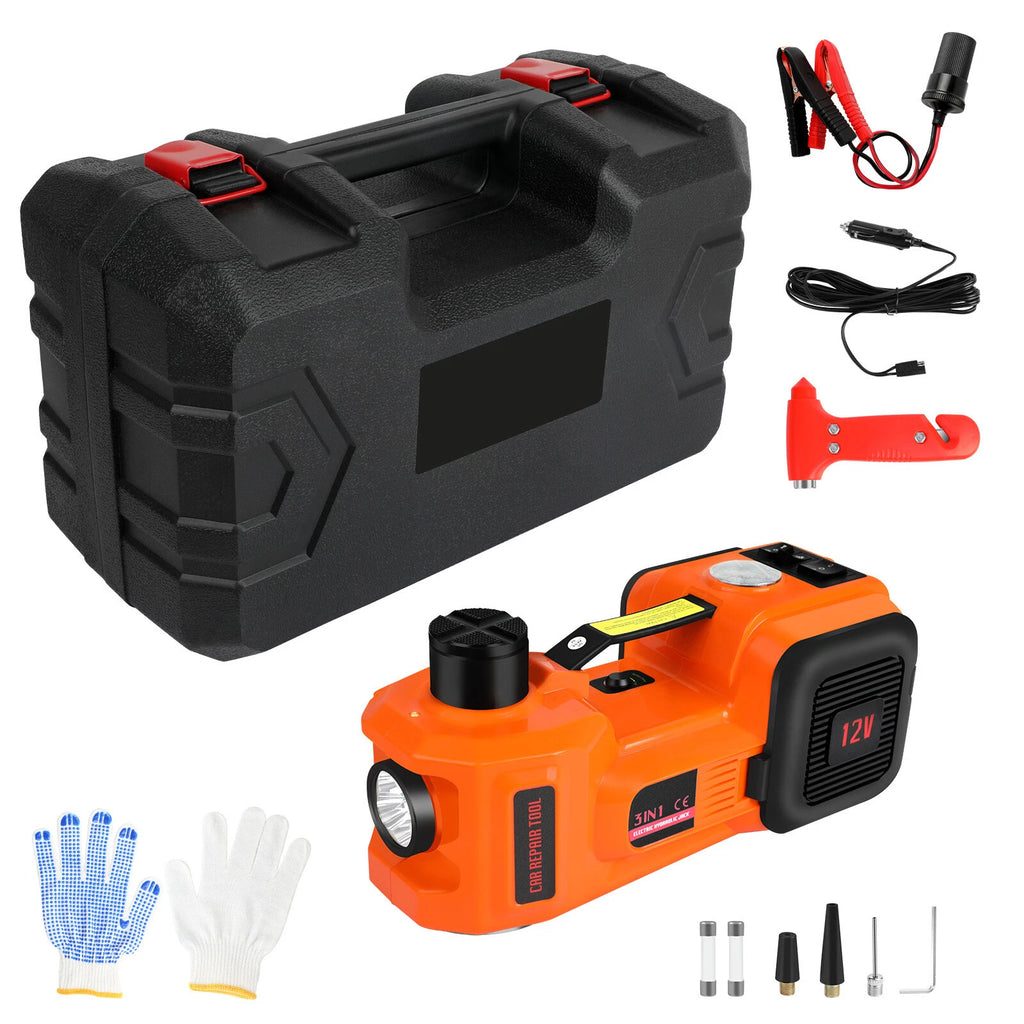 Electric Hydraulic Floor Jack Car Lift 3 Ton 5 Ton 12V DC Impact Wrench Inflator