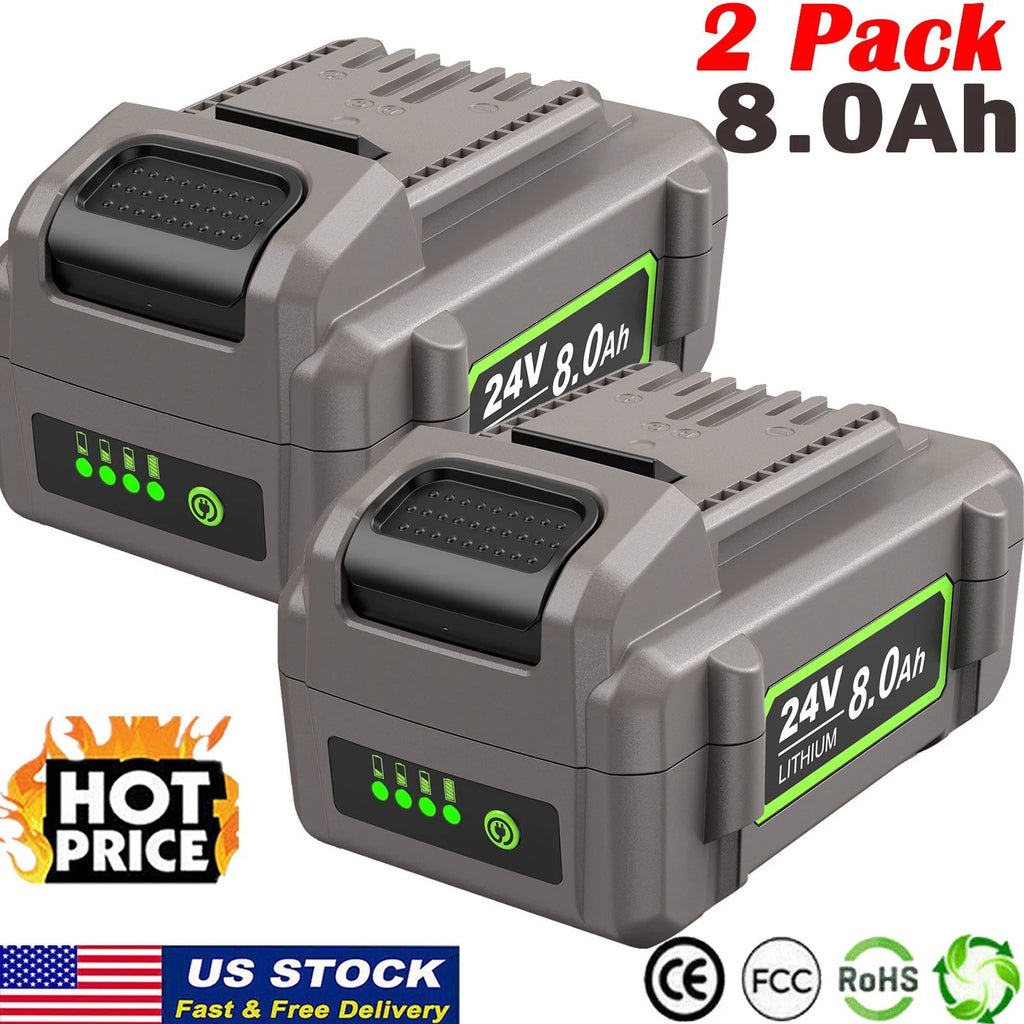 1-2X 8.0Ah Battery for FLEX 24V FX0121-1 FX0221-1 Replacement Battery Lithium US