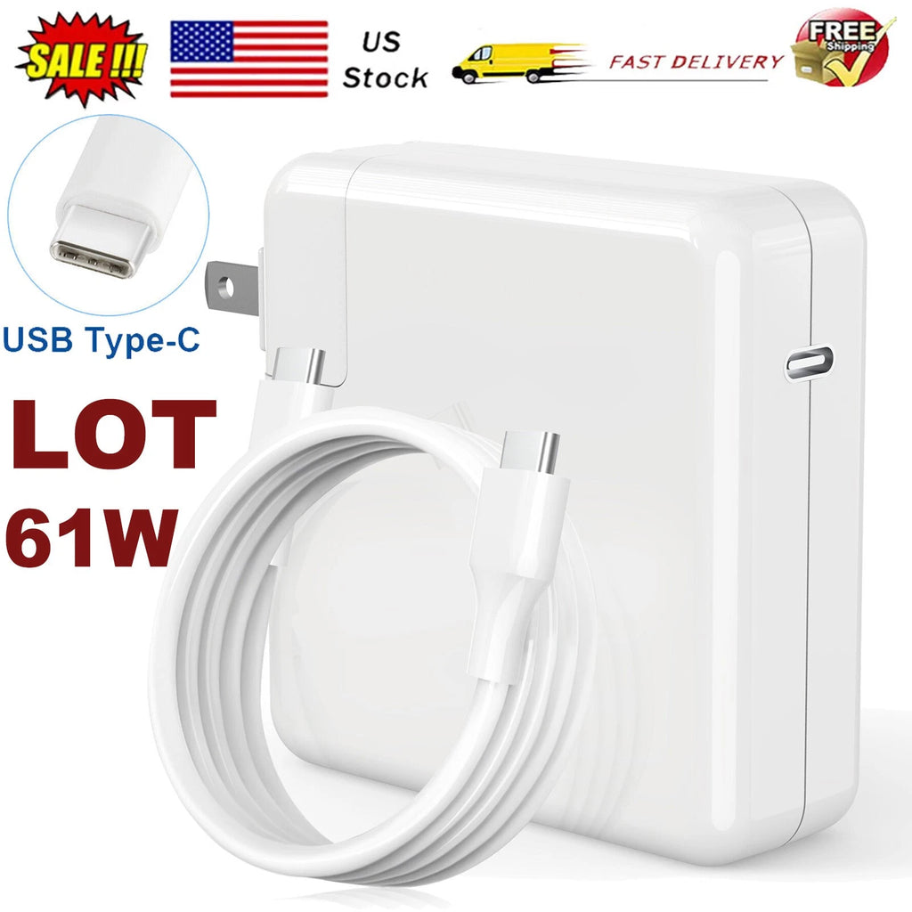 LOT 61W Type C USB C AC Adapter Charger for MacBook Pro 13"2016 2017 2018 A1708
