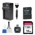 EN-EL14 Battery + Charger 16GB Value Kit for Nikon D3100 D3400 D5100 D5500