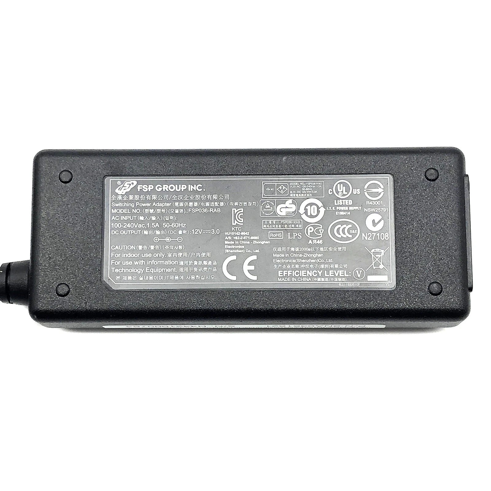 NEW Genuine FSP 36W FSP036-RAB AC/DC Power Supply Adapter 12V 3A