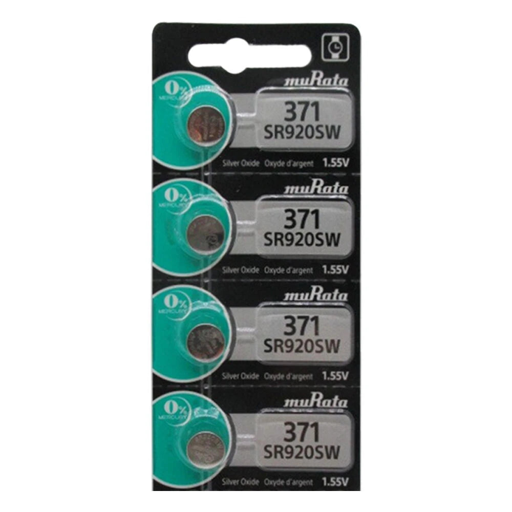 4 Murata 371 SR920SW Replaces Sony Silver Oxide 1.55V Battery