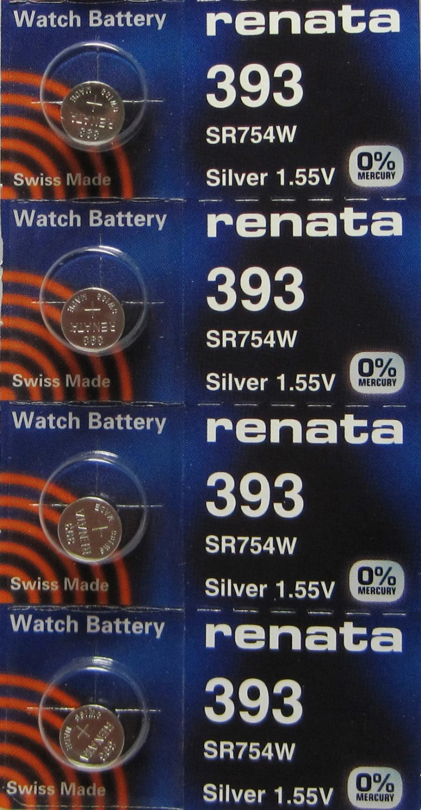 Renata SR754W Watch and Calculator (SR48W) Batteries x 4