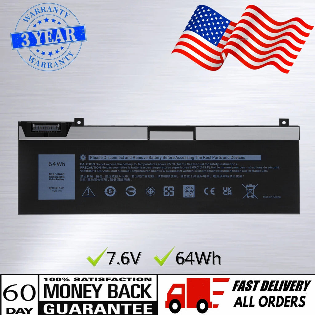 5TF10 Battery For Dell Precision 7330 7540 7530 7730 7M0T6 0VRX0J P34E P74F 64Wh