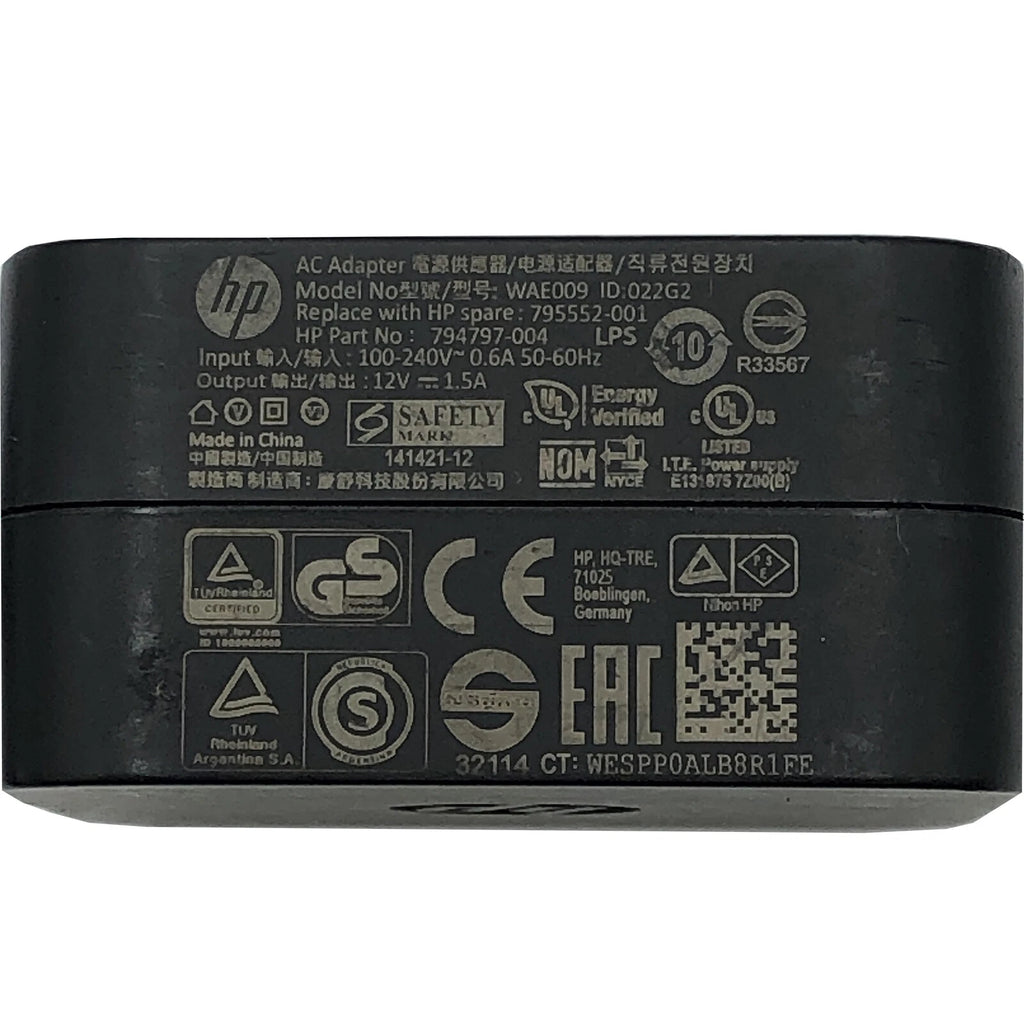 NEW Original HP AC Adapter 12V 1.5A 18W 746062-001 746061-001 F2L66AA