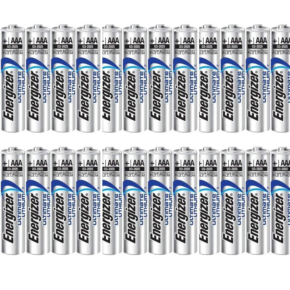 24 x AAA Energizer Ultimate Lithium Long Lasting Batteries, 6 x 4 pks