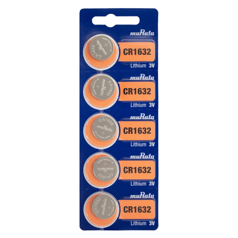 Murata CR1632 Battery 3V Lithium Coin Cell - Replaces Sony CR1632 (5 Batteries)