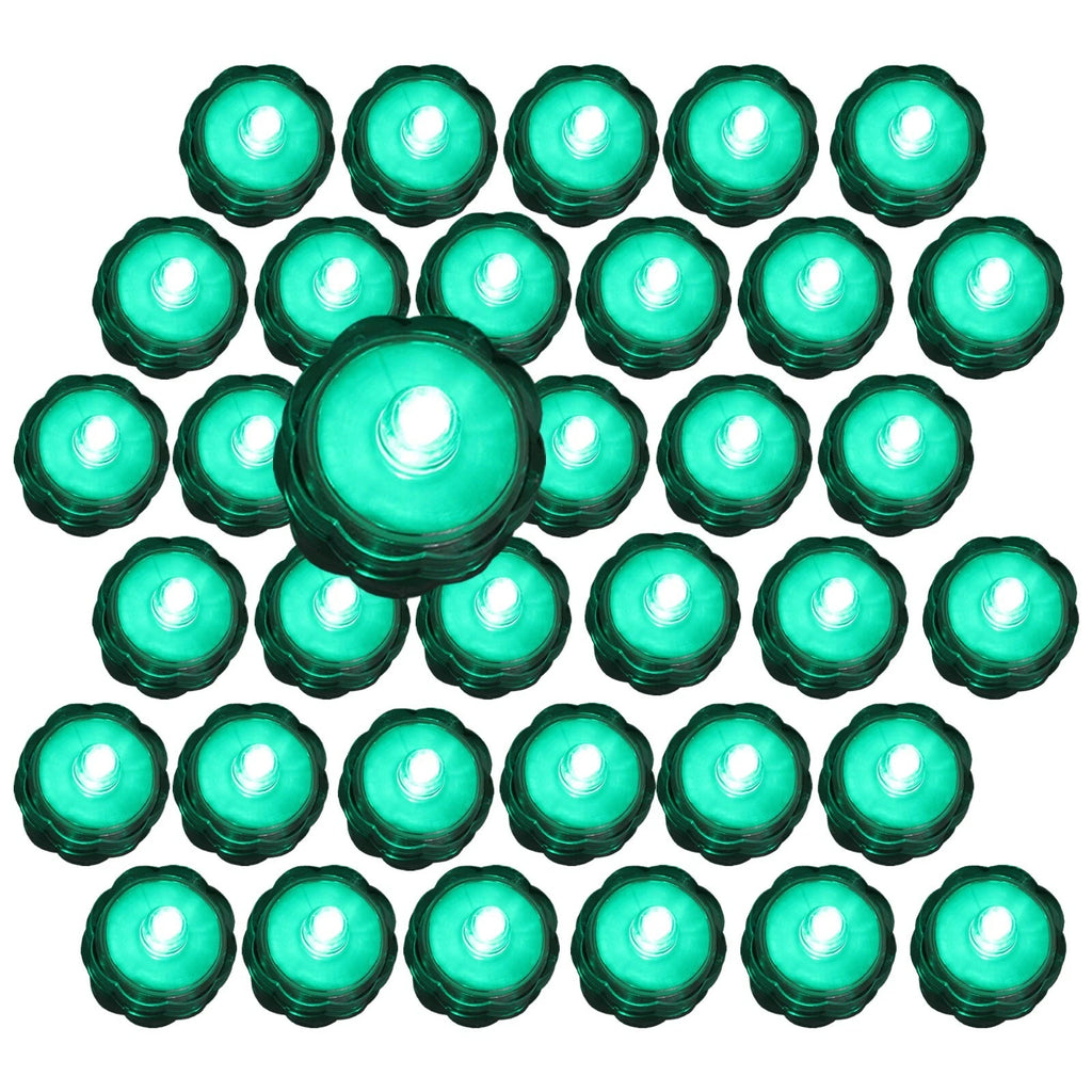 36 Quantity Turquoise Submersible Underwater Battery LED Tea Light Wedding Decor