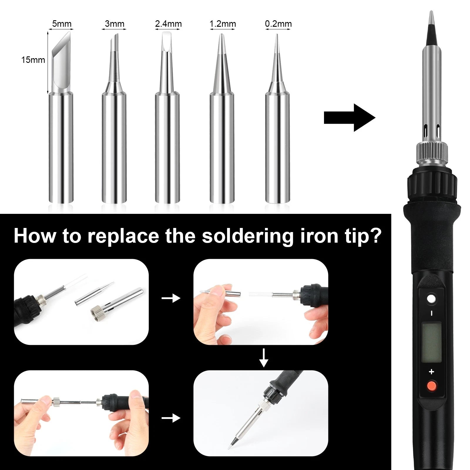 80W Electric Soldering Iron Welding Gun Kit Solder Wire Desoldering Pump Tool
