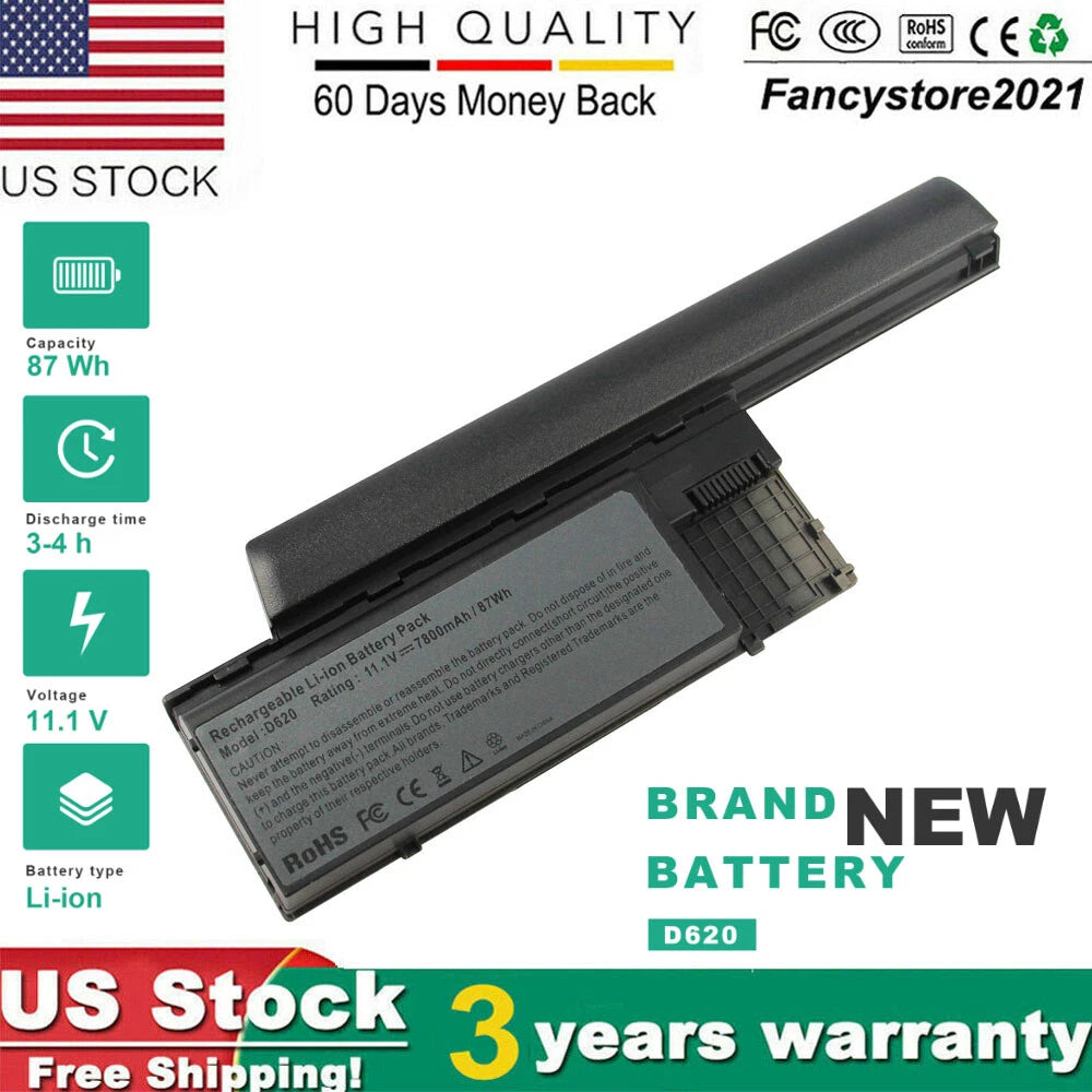 9 Cell Battery For Dell Latitude D620 D630 D631 D640 M2300 TYPE PC764 TC030