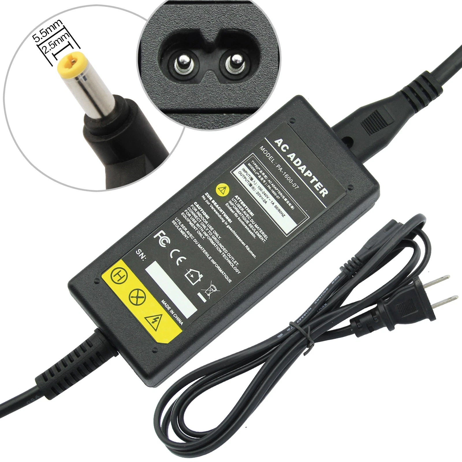 Charger for Lenovo IdeaPad S400 touch Adapter Power Supply Cord AC DC