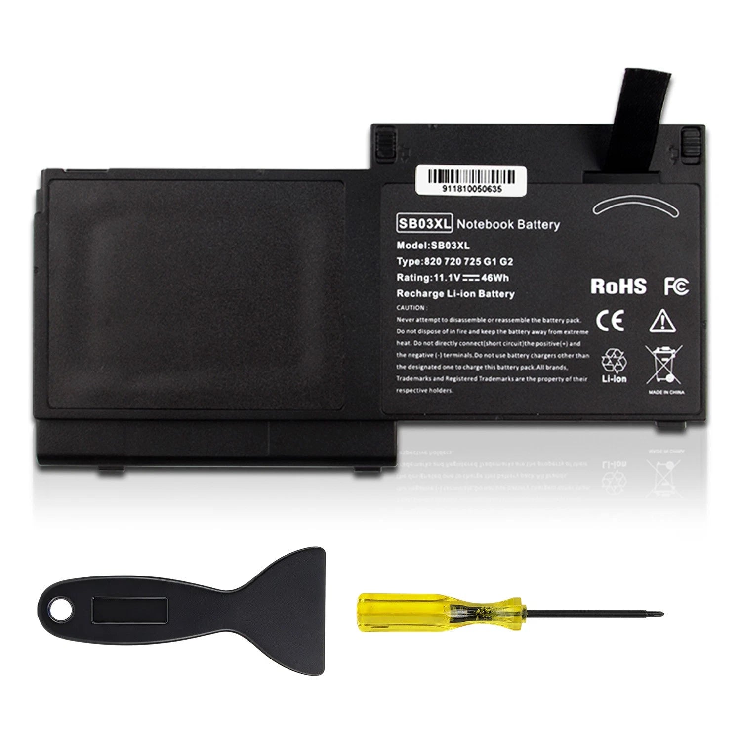 ??11.1V 46Wh Battery For HP Elitebook 820 G1 SB03XL 720 725 G1 G2 Laptop F6B38PA