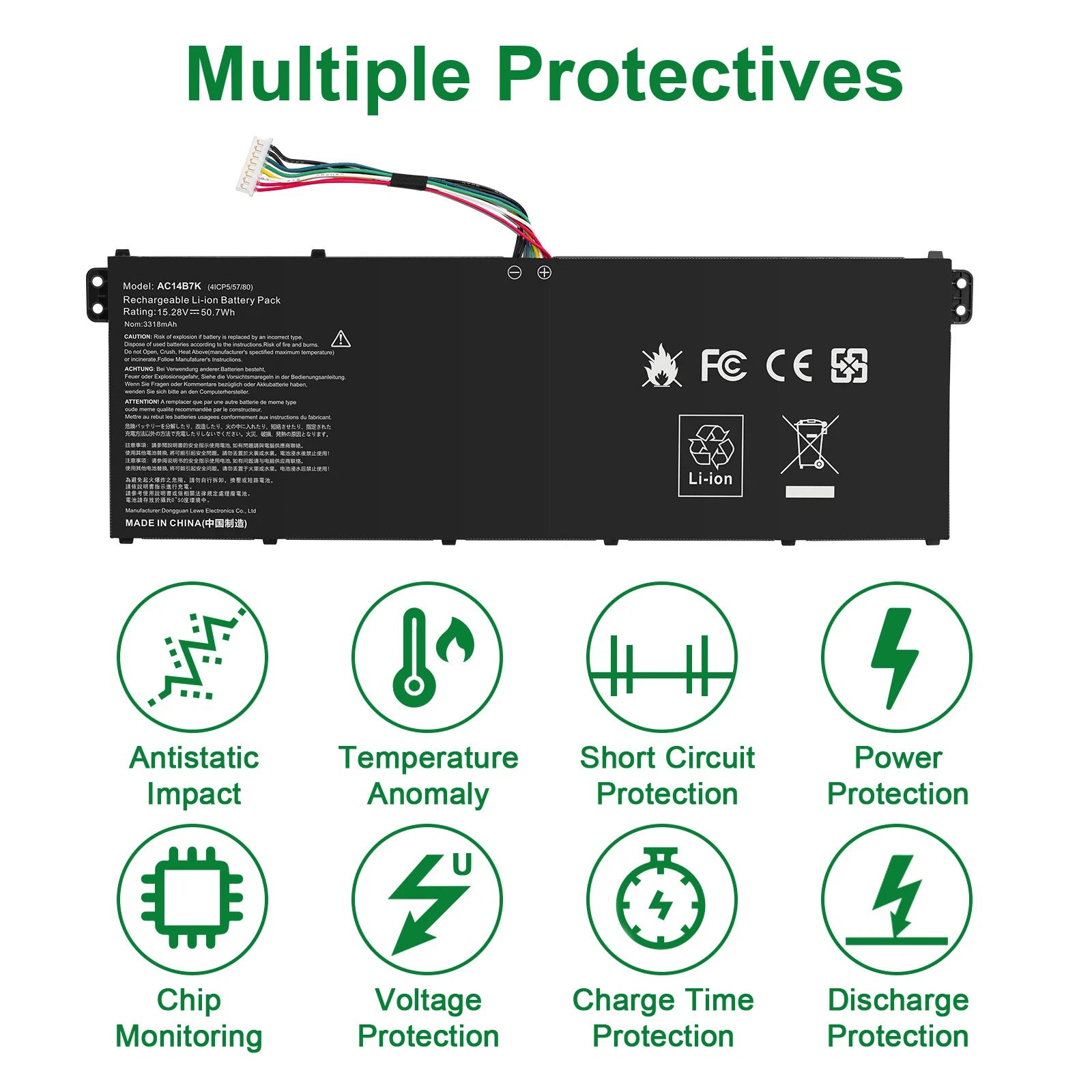 AC14B7K Battery for Acer acer Swift 3 SF314-52 SF314-54 314-54 Spin 5 SP515-51GN