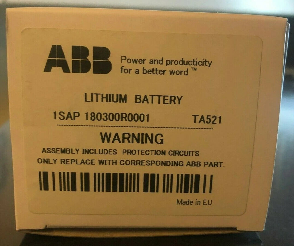 Brand New ABB TA521 - 3.0V / 620mAh PLC Replacement Battery