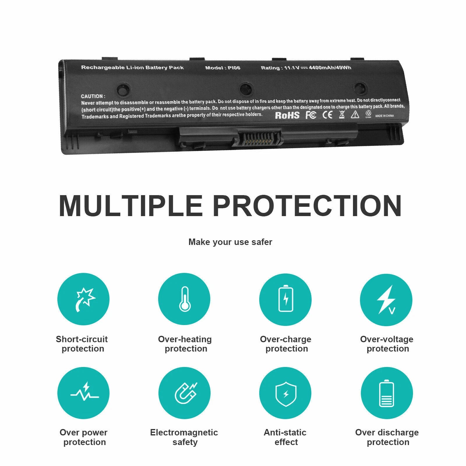 P106 P109 Battery for HP Envy TouchSmart 14 15 17 Series 710416-001 710417-001