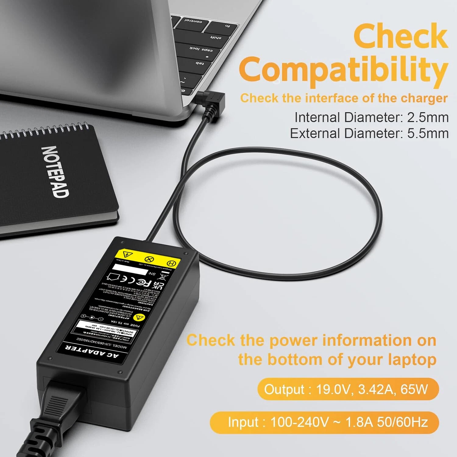 65w AC Adapter Charger Power Supply Cord For Toshiba Satellite PA3917U-1ACA USA