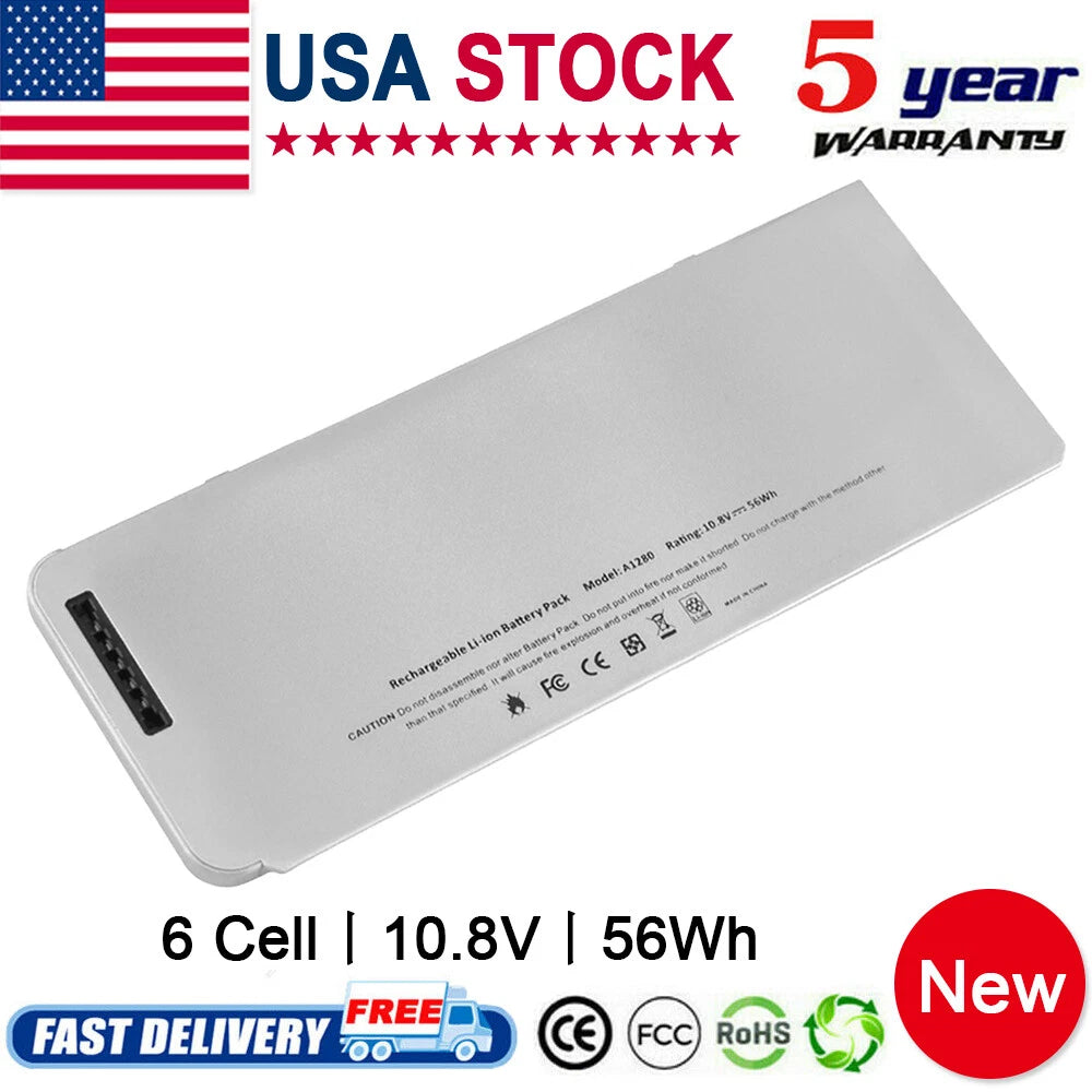 A1280 Battery For Apple MacBook 13" Aluminum Unibody A1278 2008 MB771 MB466 Lipo