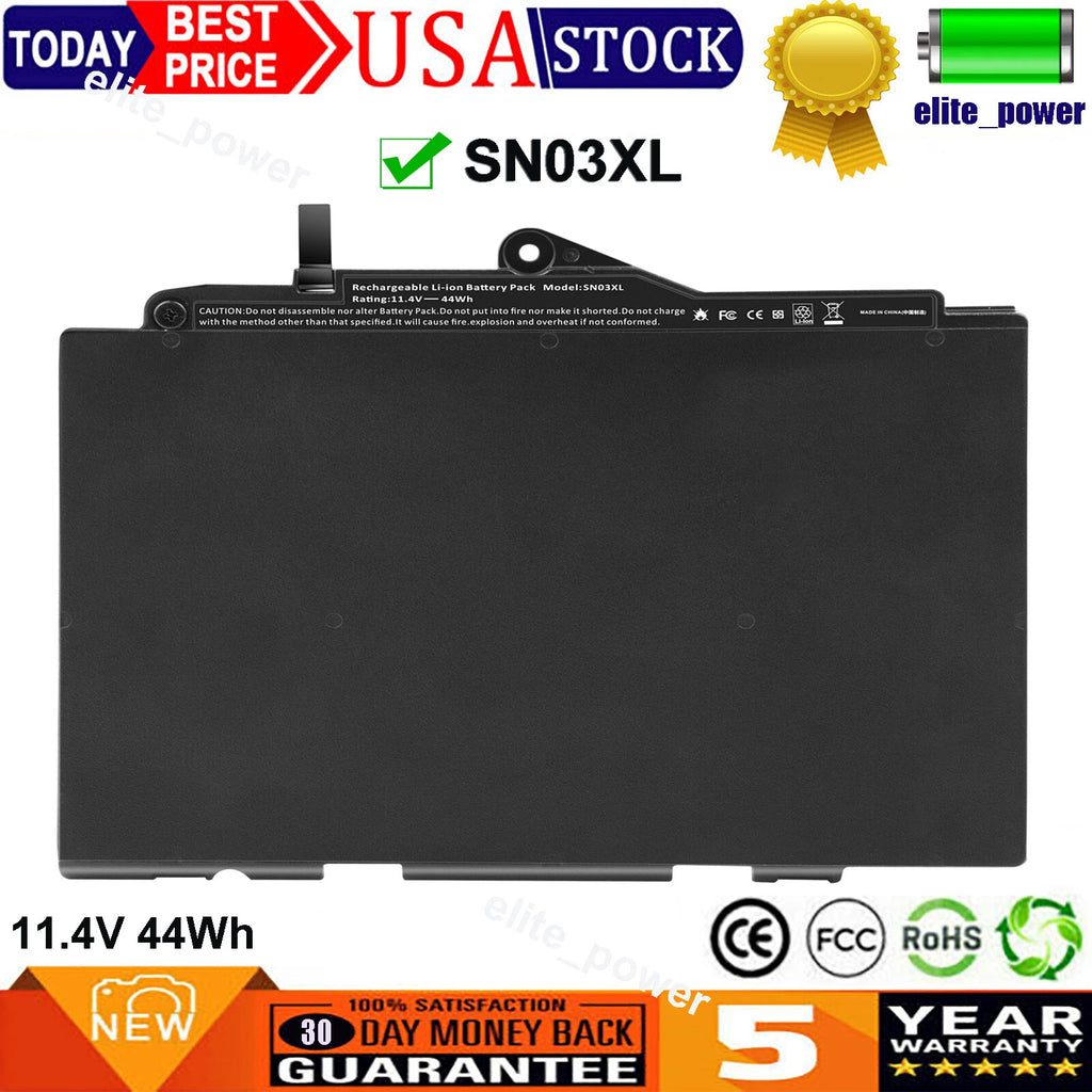LOT SN03XL Battery for HP EliteBook 820 G3 G4 725 G3 G4 Series ST03XL 11.4V-44Wh