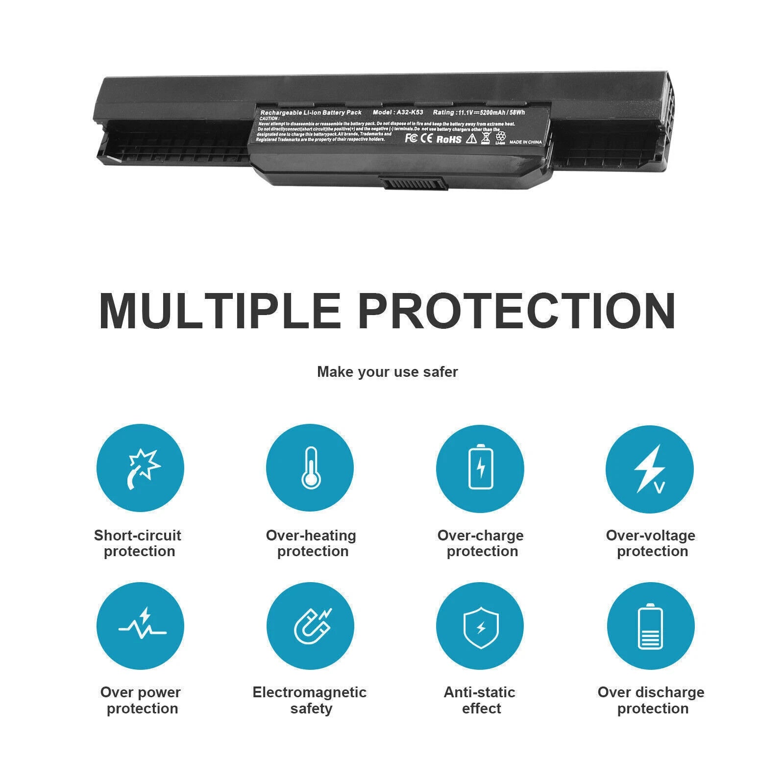 A32-K53 A41-K53 Battery for ASUS K53 K53E X54C X53S X53 K53S X53E X54L X54H K43S