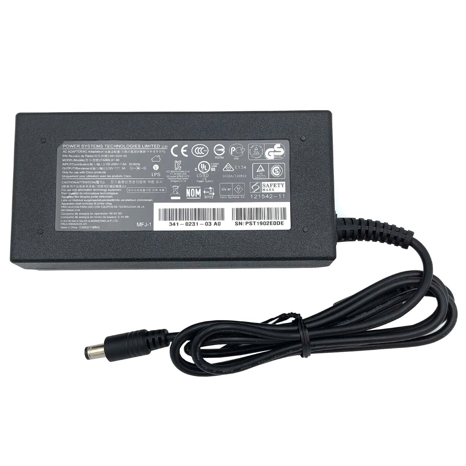 NEW Genuine Flextronics AC Adapter for Cisco 861 880 881 886 887 888 890 Routers