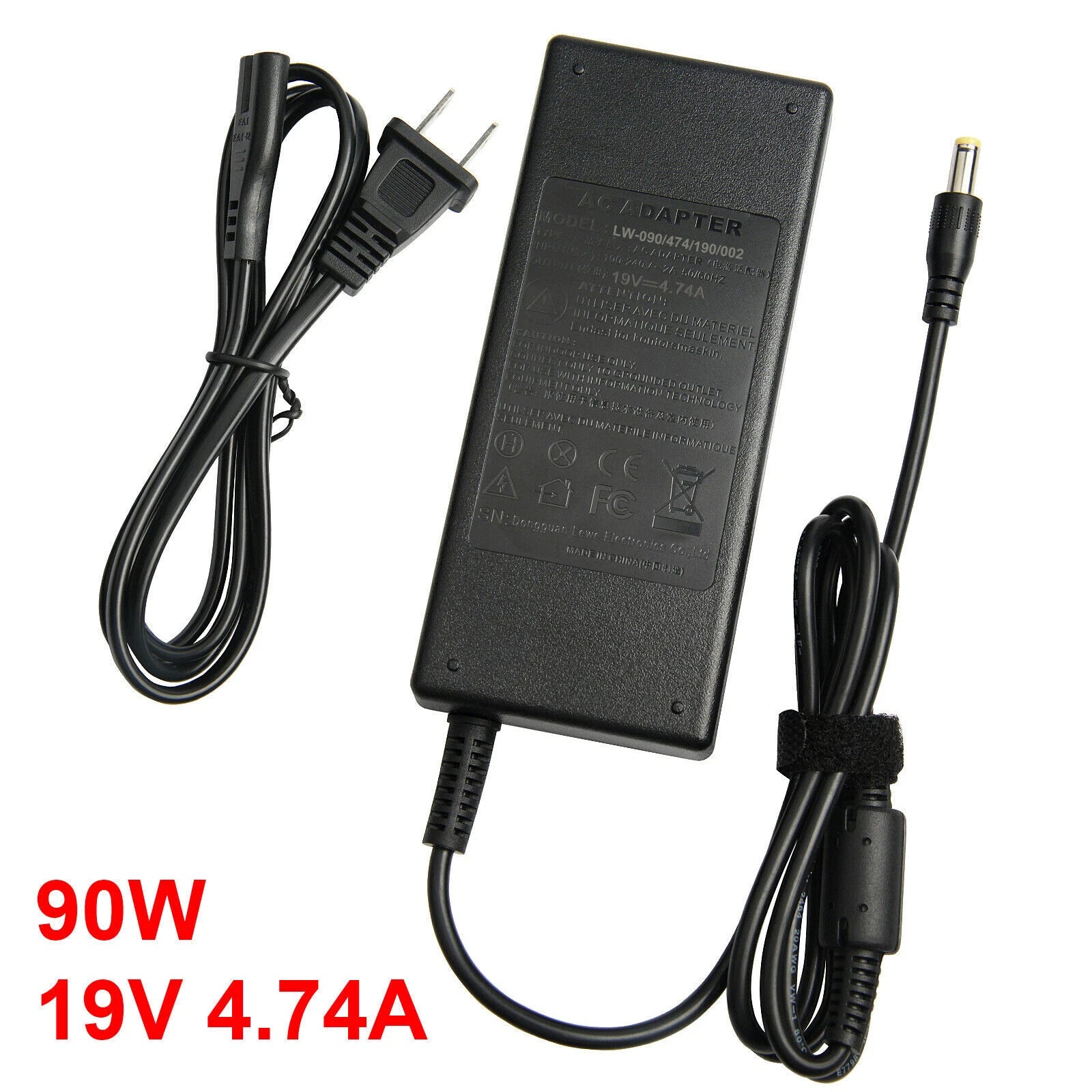 90W AC Adapter Charger For Fujitsu LifeBook L-,N-,P-,T- Series Power Supply Cord