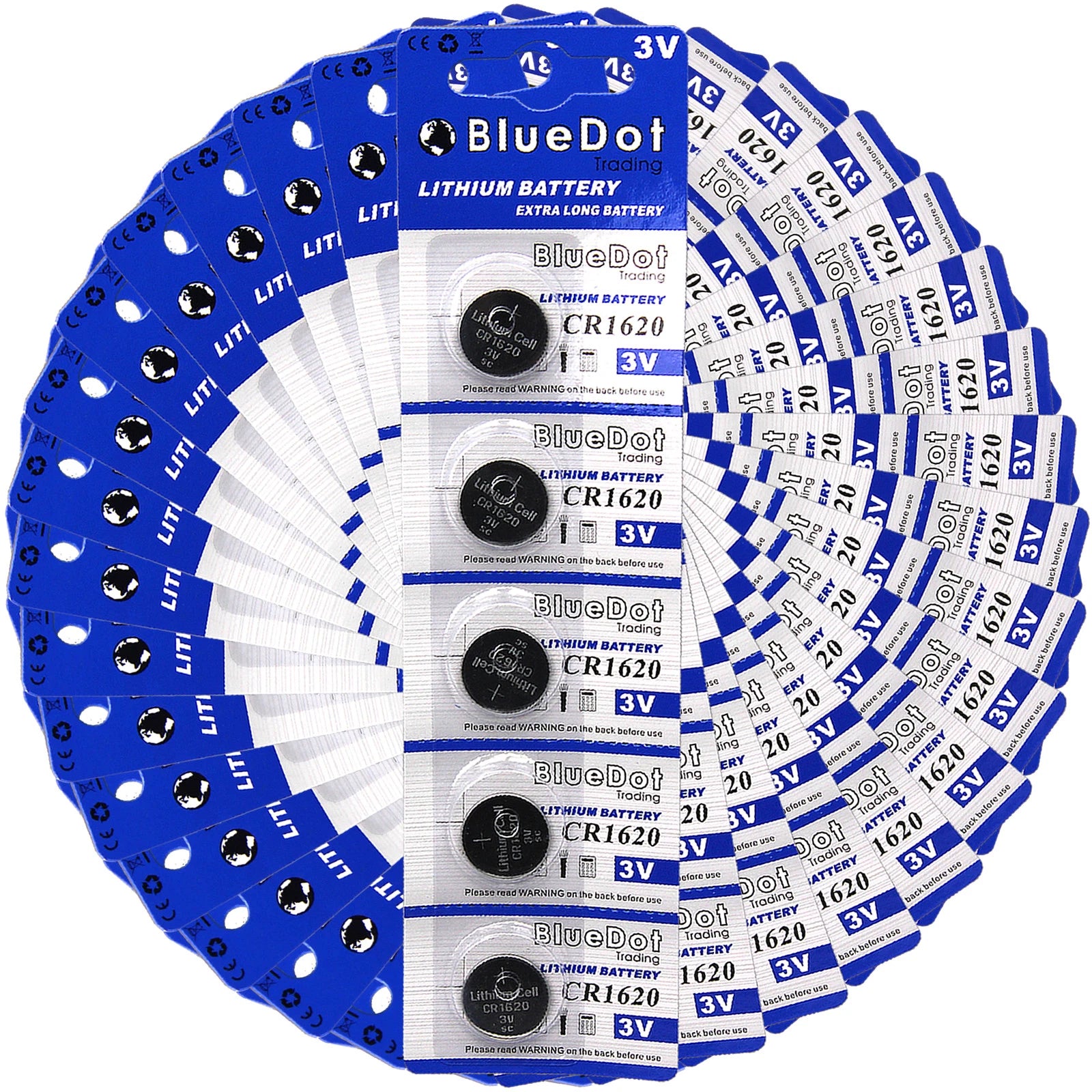 100 CR1620 CR 1620 DL1620 BR1620 3 Volt Lithium Button Cell Battery US Ship USA