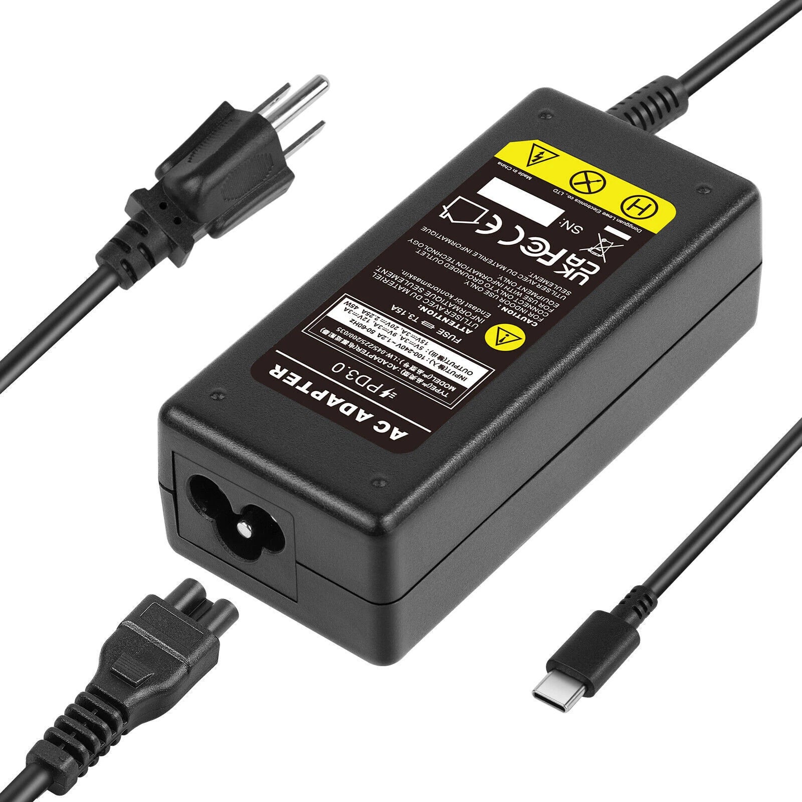 For Lenovo Thinkpad Yoga 45W USB-C Type-C Laptop Charger AC Adapter Power Supply