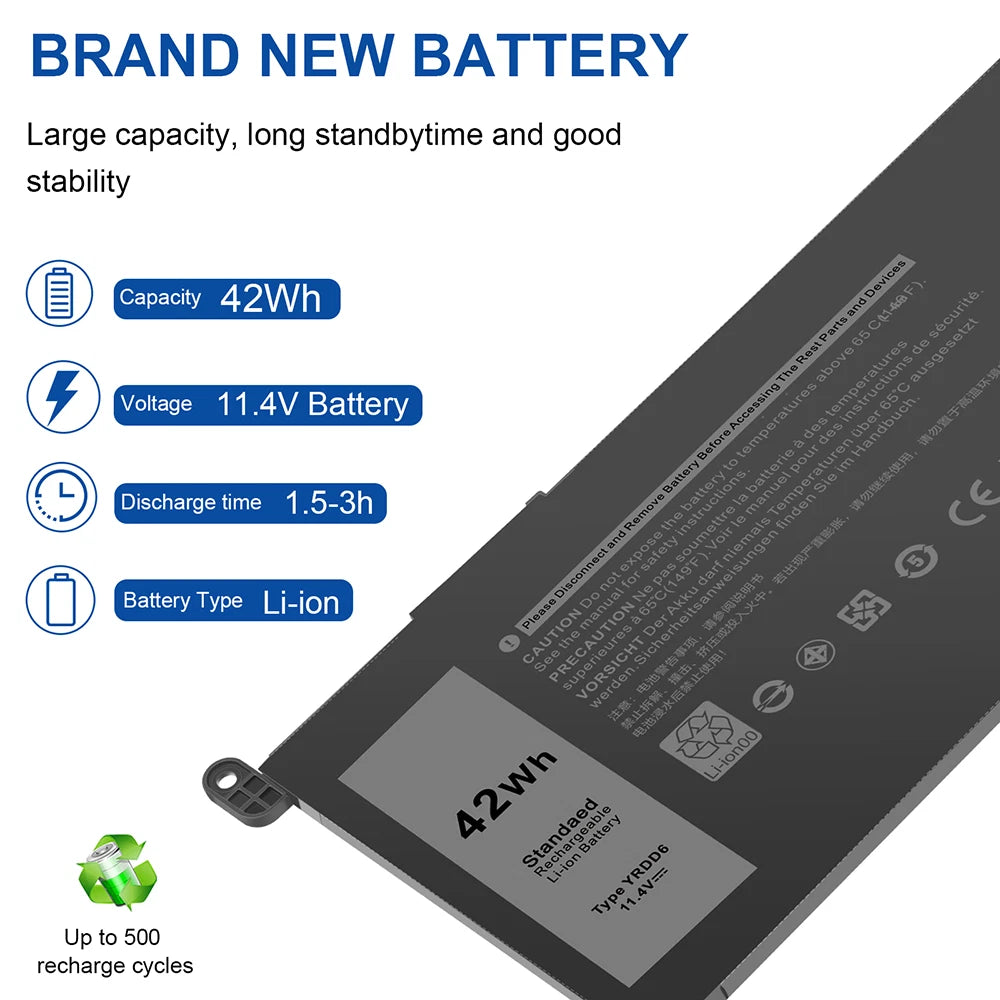 YRDD6 Battery for Dell Inspiron 3582 3593 3793 5493 5585 5593 5480 5590 5594 US