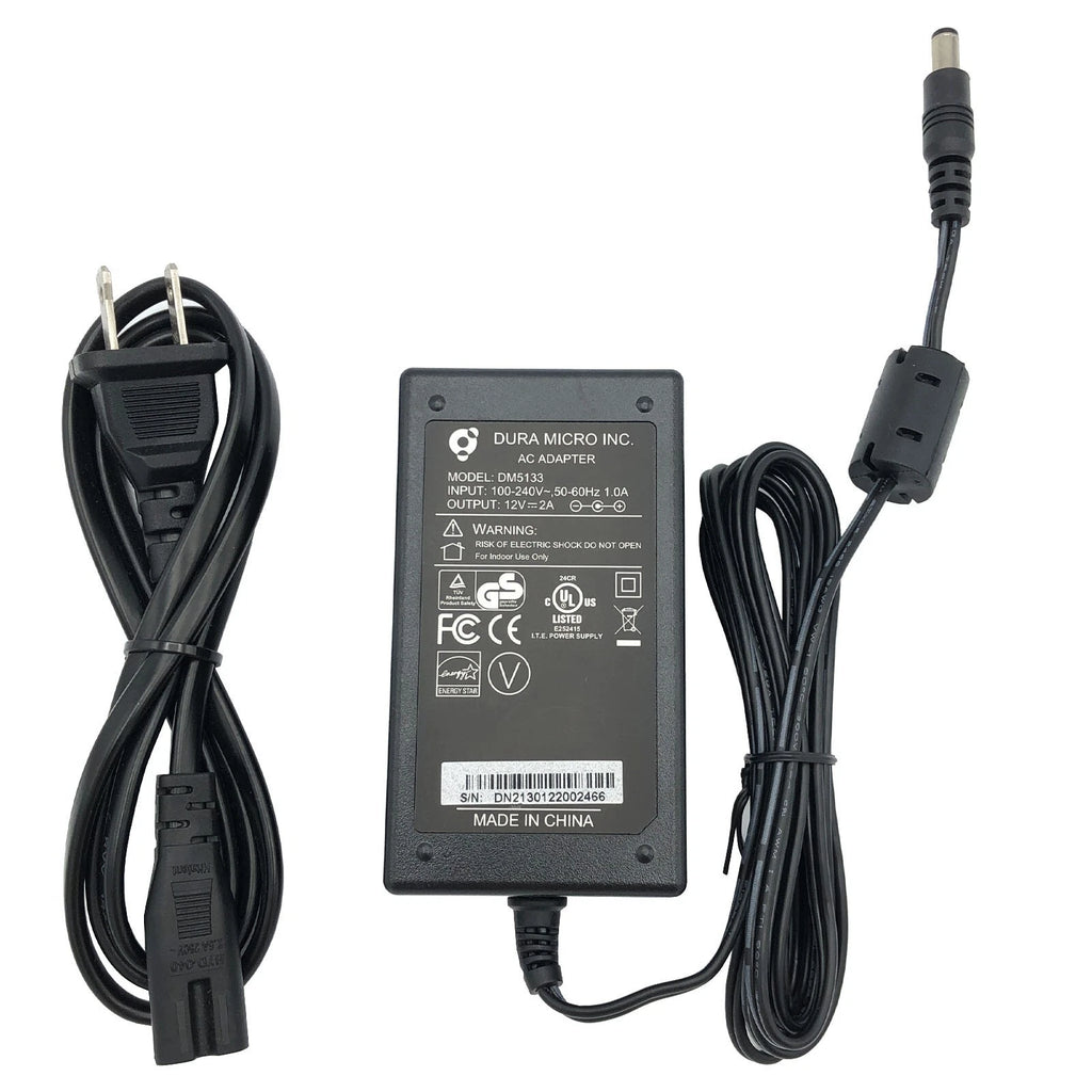 NEW Original Dura Micro Inc DM5133 AC Adapter 12V 2A 24W Power Supply 5.5x2.1mm